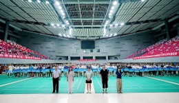 天府新区人民医院职工闪耀 2025年成都市教科文卫体工会羽毛球赛场